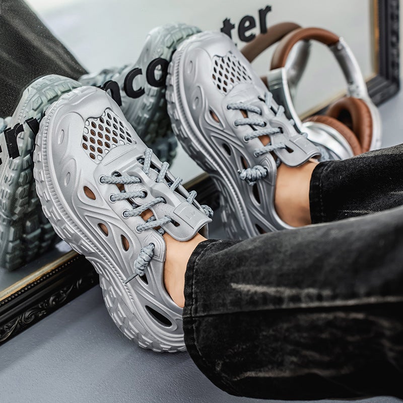 Heel Slippers Summer Outwear Driving Dual-Use New Beach Sandals Men'S Thick Sole Shoes For Couple - Image 4